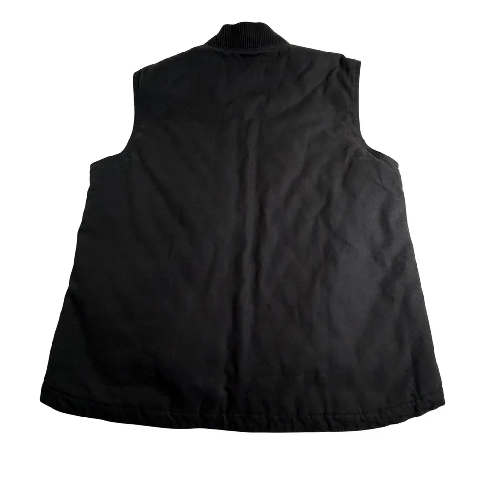 Venado Heavy Canvas Utility Work Vest Quilted Black Ranch Heritage XL, rugged